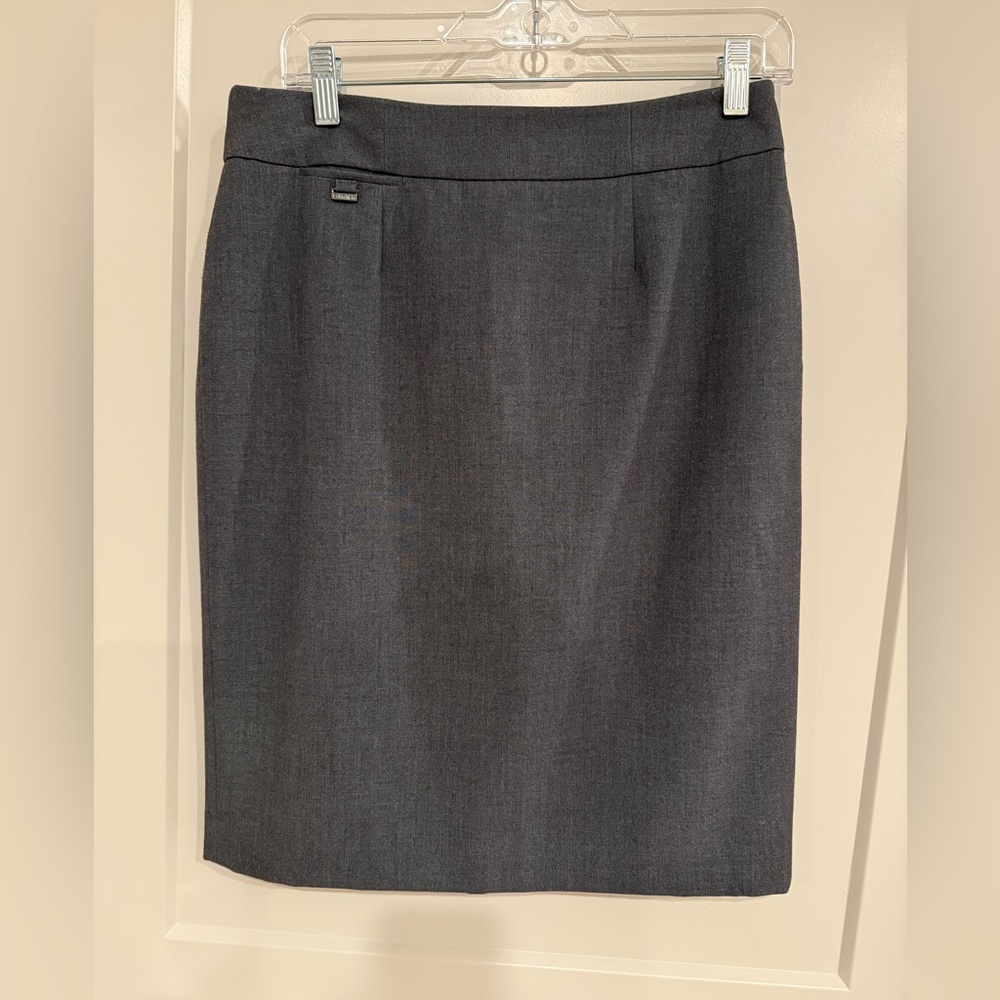Calvin Klein Classic Charcoal Pencil Skirt